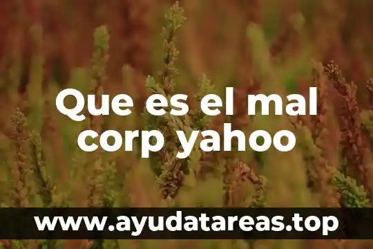 Que es v yahoo 4 Que es el mal corp yahoo