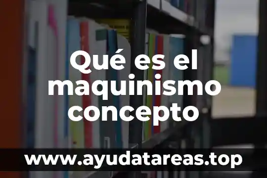 Qué es el maquinismo concepto
