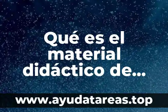 Qué es el material didáctico de bajo costo