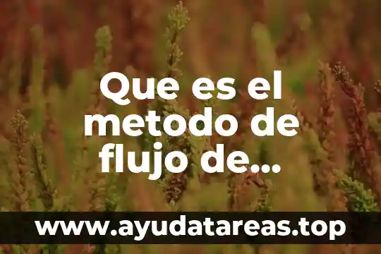 Que es el metodo de trabajo social en grupo 4 Que es el metodo de flujo de contado