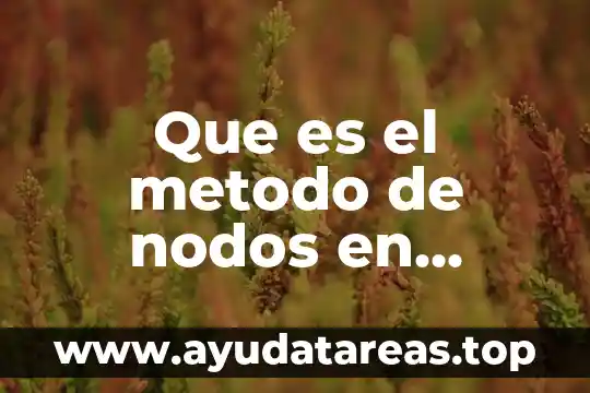 Que es el metodo de nodos en estructuras