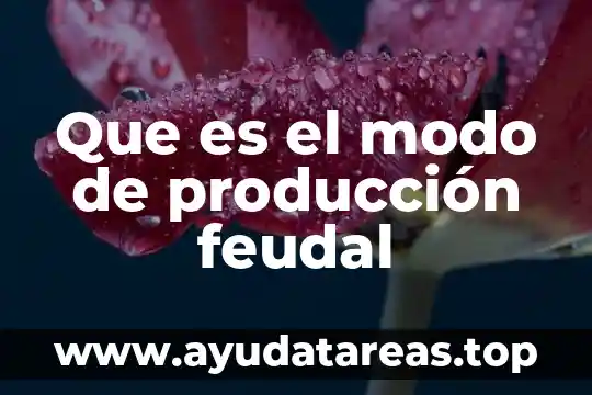 Que es un arquetipo modo de conducta 8 Que es el modo de producción feudal