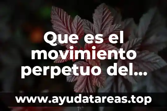 Que es un movimiento deterministicos 4 Que es el movimiento perpetuo del agua