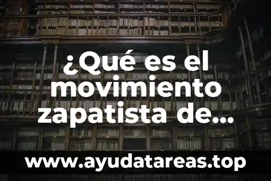Qué es movimiento vibractil y ameboide 5 ¿Qué es el movimiento zapatista de 1994?