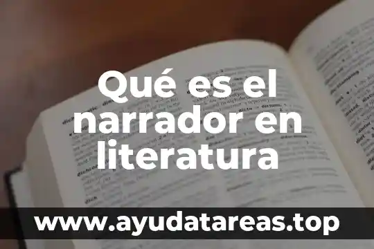 Qué es el narrador en literatura