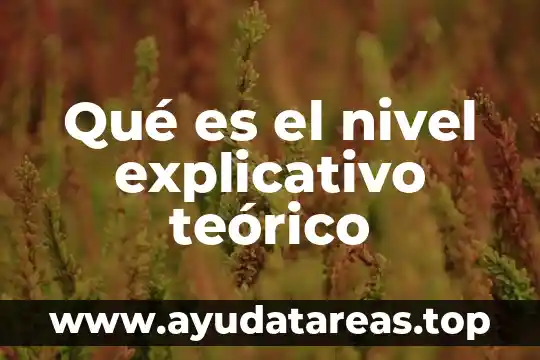 Que es el marco teorico en tesis 8 Qué es el nivel explicativo teórico