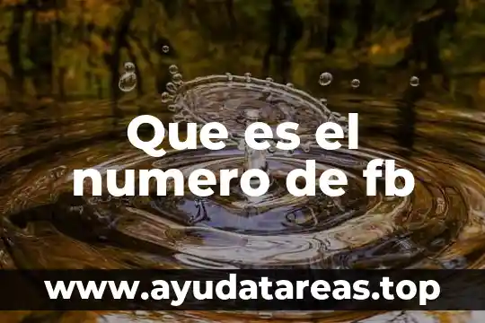 Que es el número de pasante 7 Que es el numero de fb