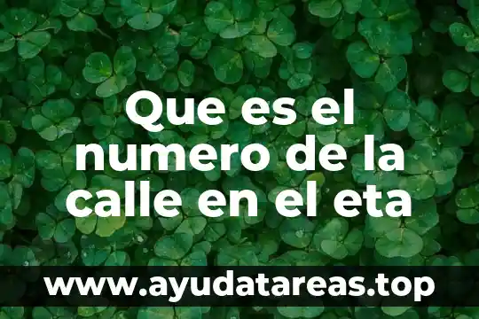 De qué es este número 8141707631 4 Que es el numero de la calle en el eta