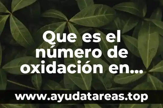Que es un principio cientifico en la química 6 Que es el número de oxidación en quimica