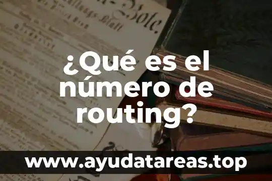 Que es un numero primo compuesto 7 ¿Qué es el número de routing?