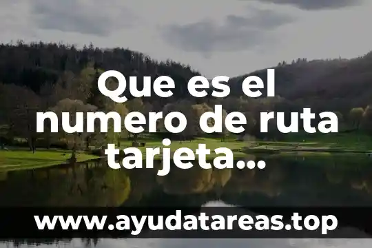 Que es la tarjeta base y que nombre recibe 7 Que es el numero de ruta tarjeta bancaria