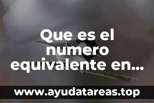 Qué es número de documento de identidad 3 Que es el numero equivalente en quimica