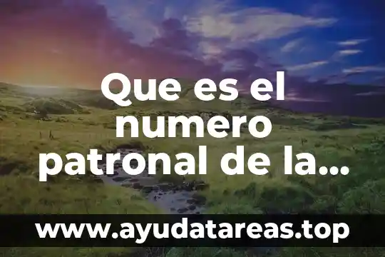 Que es un numero primo compuesto 3 Que es el numero patronal de la seguridad social