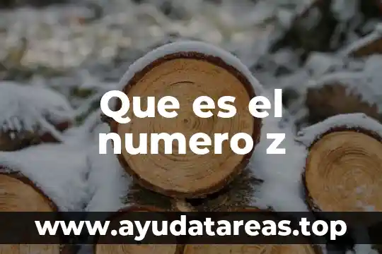 Que es la teoria z 5 Que es el numero z