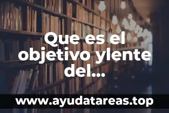 Que es el objetivo ylente del cinematografo