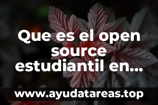 Que es el open source estudiantil en mexico