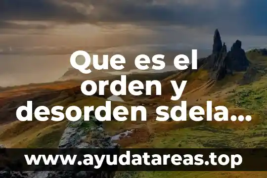 Qué es el catálogo de autoridad de materia 5 Que es el orden y desorden sdela materia