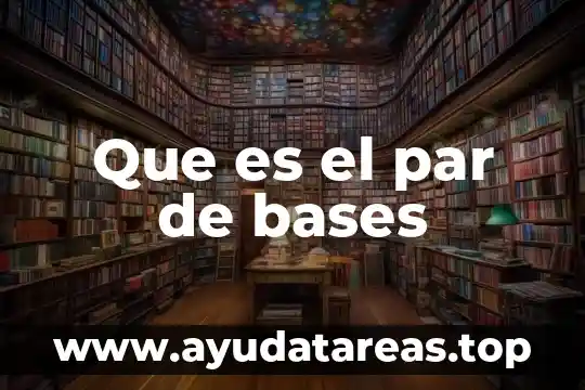Que es el par de bases