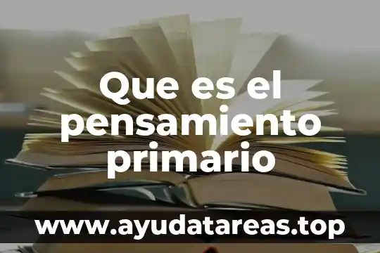 Que es la expresion del pensamiento abc de la logica 4 Que es el pensamiento primario
