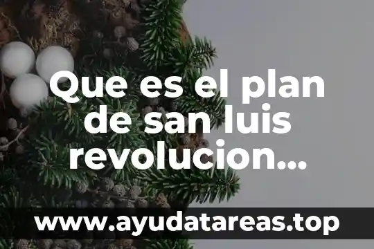 Que es el plan de san luis revolucion mexicana