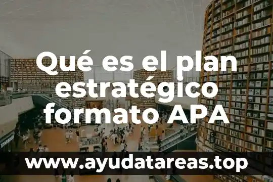 Que es brs formato 3 Qué es el plan estratégico formato APA