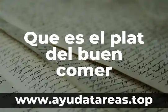 Que es el nombre comer cial 4 Que es el plat del buen comer