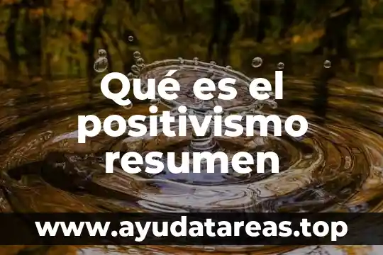 Qué es el positivismo resumen