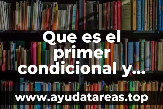 Que es el primer condicional y ejemplos