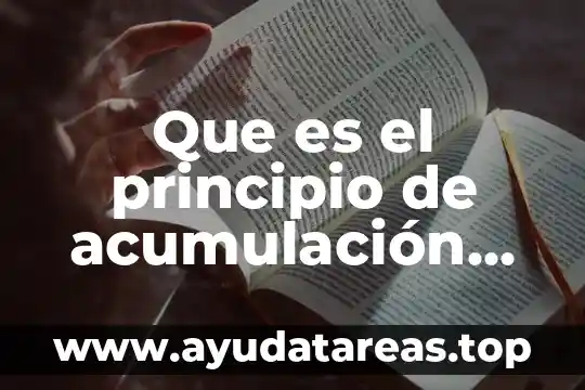 Que es el principio de acumulación contabilidad