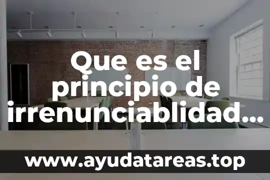 Xc8 que es 6 Que es el principio de irrenunciablidad de los trabajadores