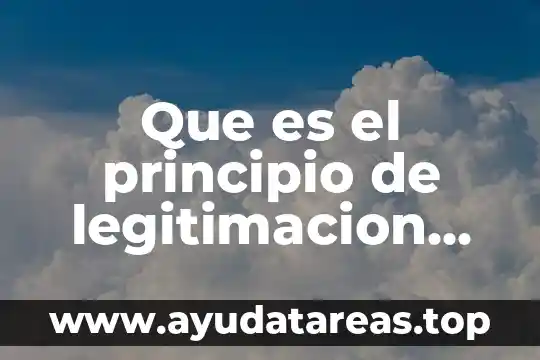 Que es el principio de legitimacion mexico
