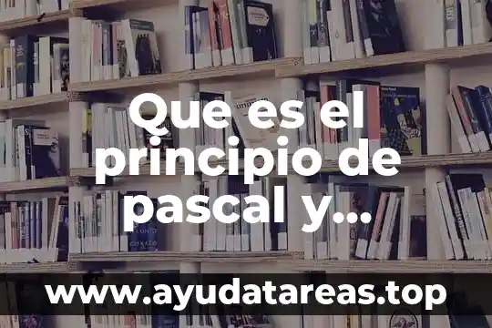 Que es el principio de pascal y ejemplos