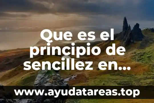 Que es el principio de sencillez en derecho administrativo
