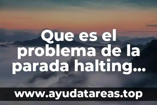 Que es el problema de la parada halting problem