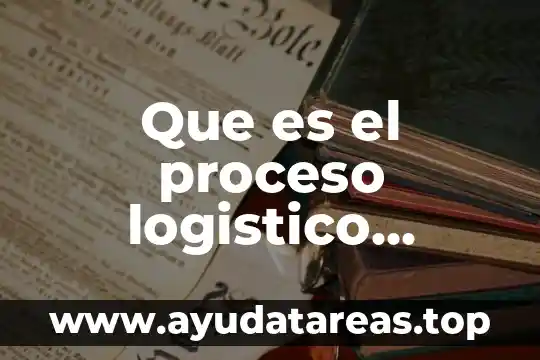 Que es el proceso logistico externo