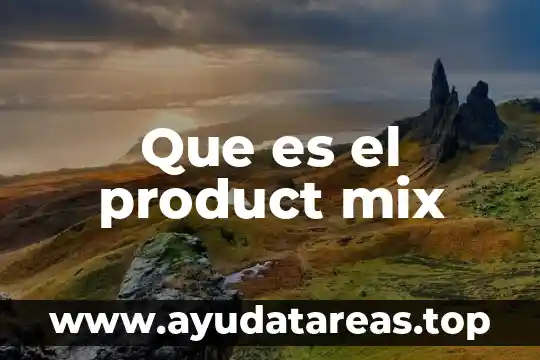 Qué es el marketing mix y cómo está compuesto 6 Que es el product mix