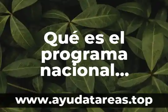 Qué es el programa nacional forestal