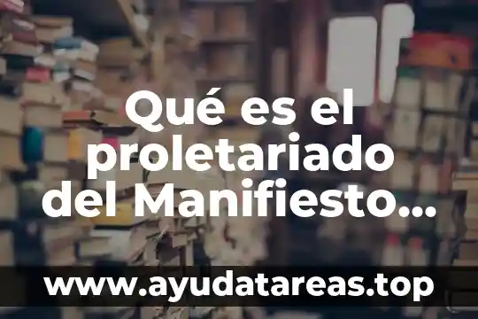 Que es el sistema comunista 4 Qué es el proletariado del Manifiesto Comunista