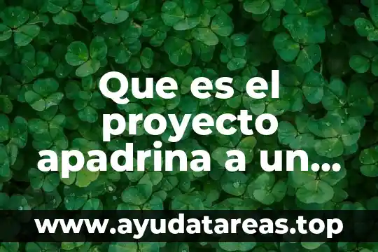 Proyecto filadelfia que es 7 Que es el proyecto apadrina a un niño