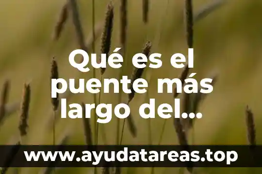 Qué es el puente más largo del mundo