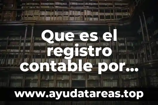Que es el registro contable por entidad fedeeatica