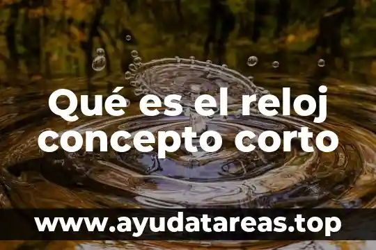 Corto que es sustentabilidad para entender 6 Qué es el reloj concepto corto