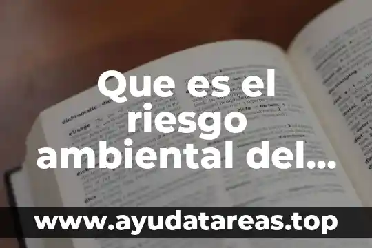 Que es un factor de riesgo psicologicos para los niños 5 Que es el riesgo ambiental del agua