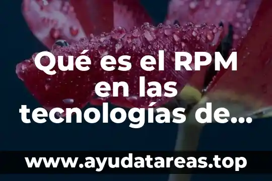 Que es tecnologias de la informacion y como funciona 7 Qué es el RPM en las tecnologías de información