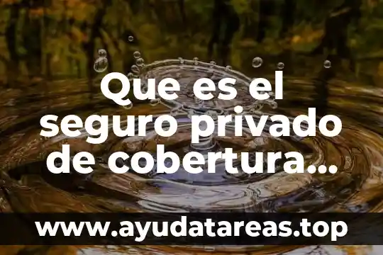 Que es el seguro privado de cobertura amplia