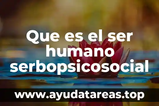 Que es el ser humano serbopsicosocial