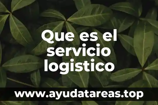 Que es el nombre de servicio cfe 6 Que es el servicio logistico