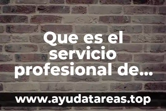Que es ser un profesional yahoo 5 Que es el servicio profesional de carrera de la pgr