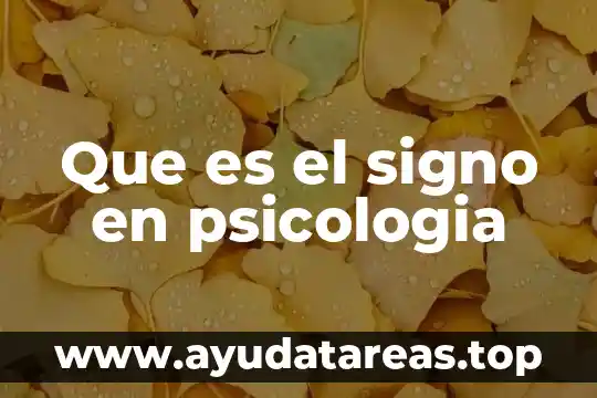 Que es el pensamiento analitico psicologia 5 Que es el signo en psicologia