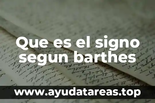 Baldor segun que es el algebra 7 Que es el signo segun barthes